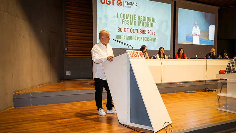 Alfredo Turienzo, Secretario General de FeSMC-UGT Madrid presenta su Informe de Actividad 2025: un año de lucha, avances y consolidación sindical